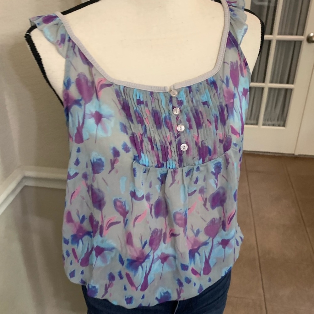 Derek Heart purple light blue tank top Size S